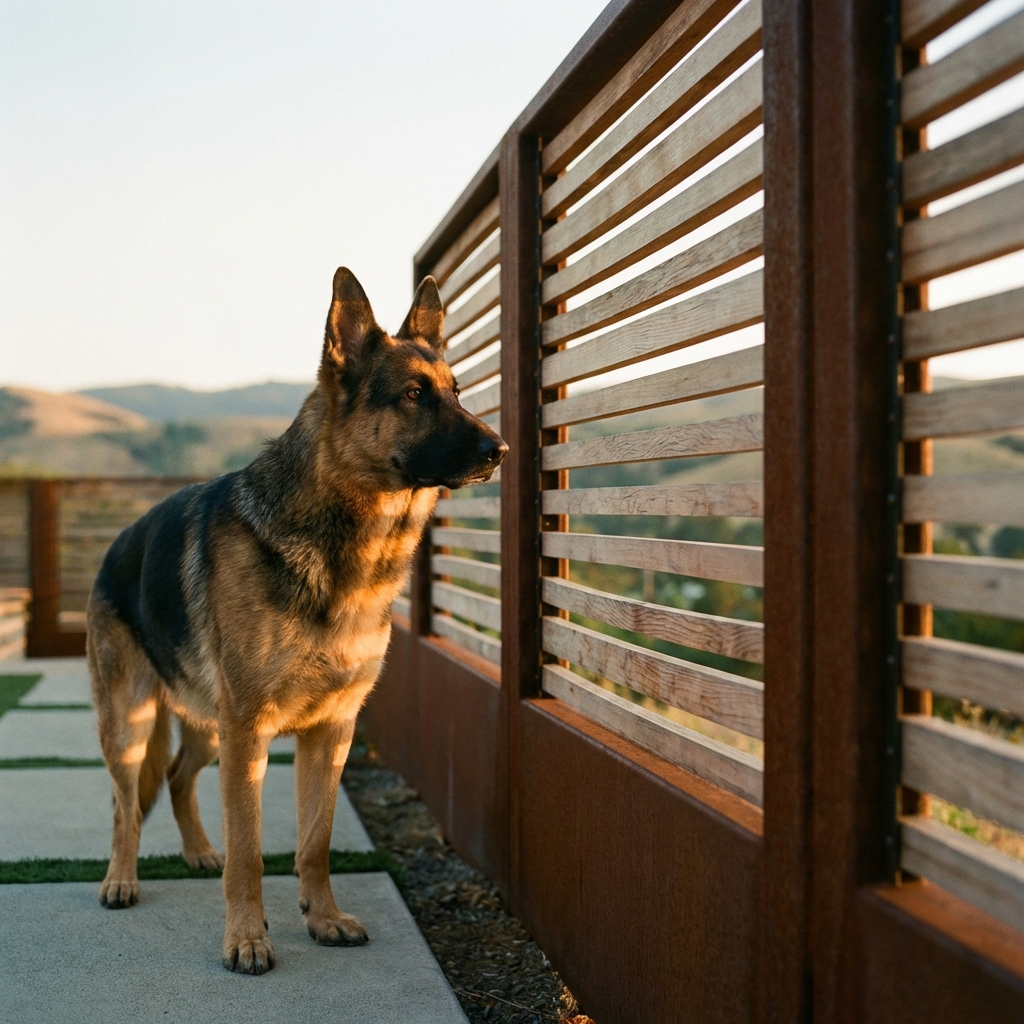 Cão de guarda em alerta